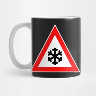 Ice Warning Sign Mug